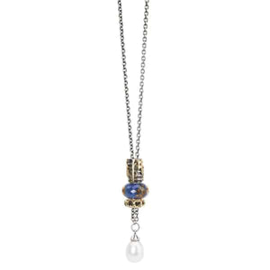 Collana d'argento puro con perla