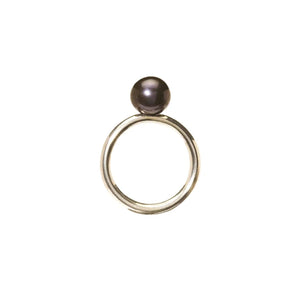 Anello con perla nera 12