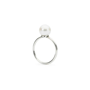 Anello petali di perla bianca 14