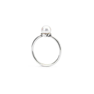 Anello perla bianca delicata 14