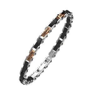 wilb01wr Bracciale acciaio e ebano